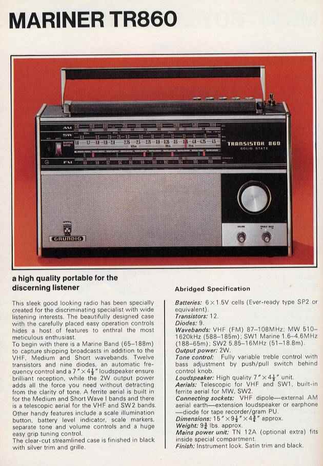 Grundig Mariner Transistor 860